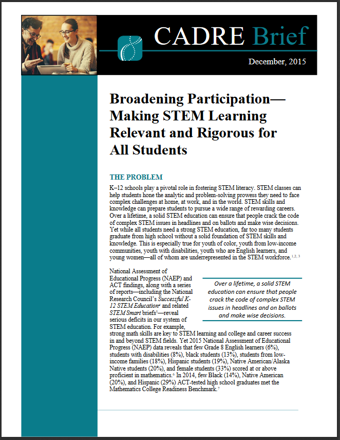 CADRE Broadening Participation Brief