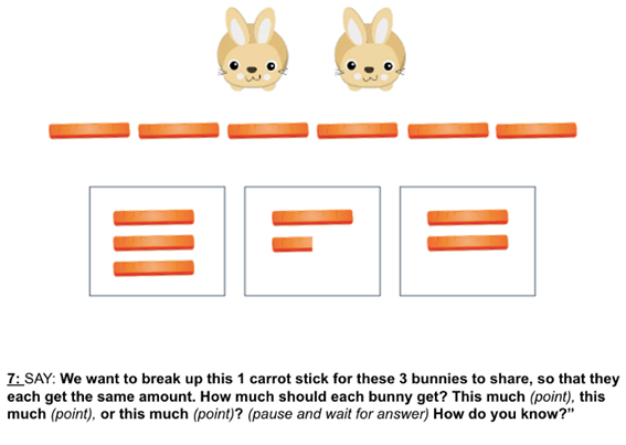 Fractions sample item 1