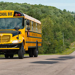 school bus on a rural road