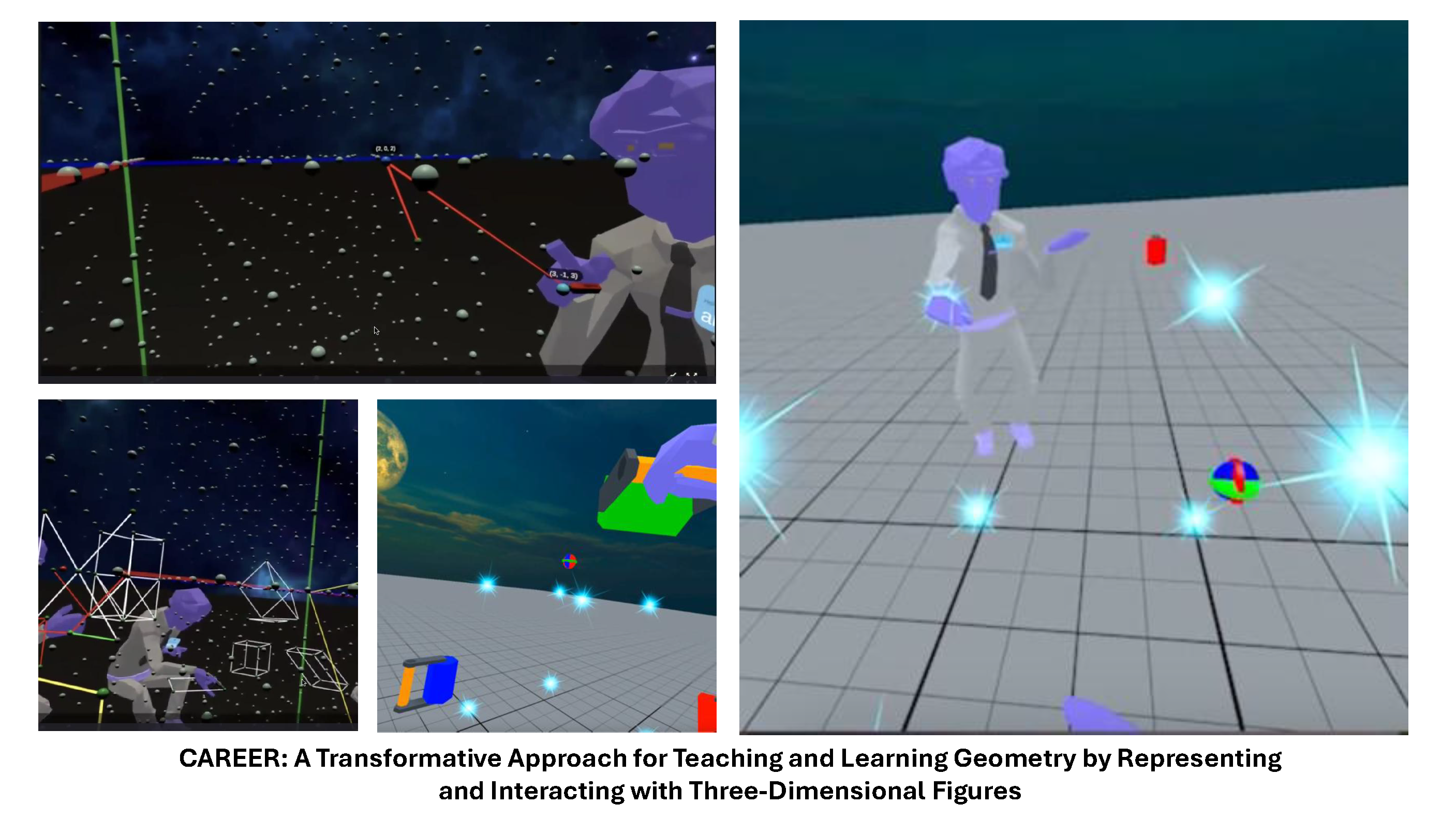 CAREER: A Transformative Approach for Teaching and Learning Geometry by Representing and Interacting with Three-Dimensional Figures Logo
