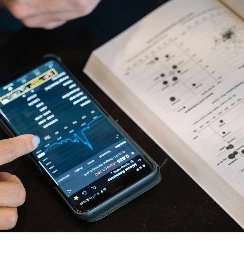 Student working with data on a calculator.